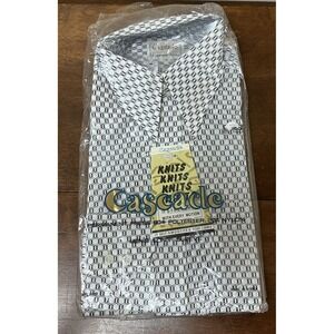 Vintage Retro 60s 70s Shirt Hippie Disco Dagger Collar Woodstock Size S NOS NEW